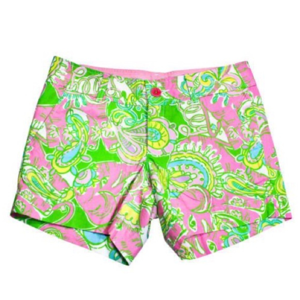 Rare Lilly Pulitzer Size 12 Callahans Shorts in Multi Chin Chin